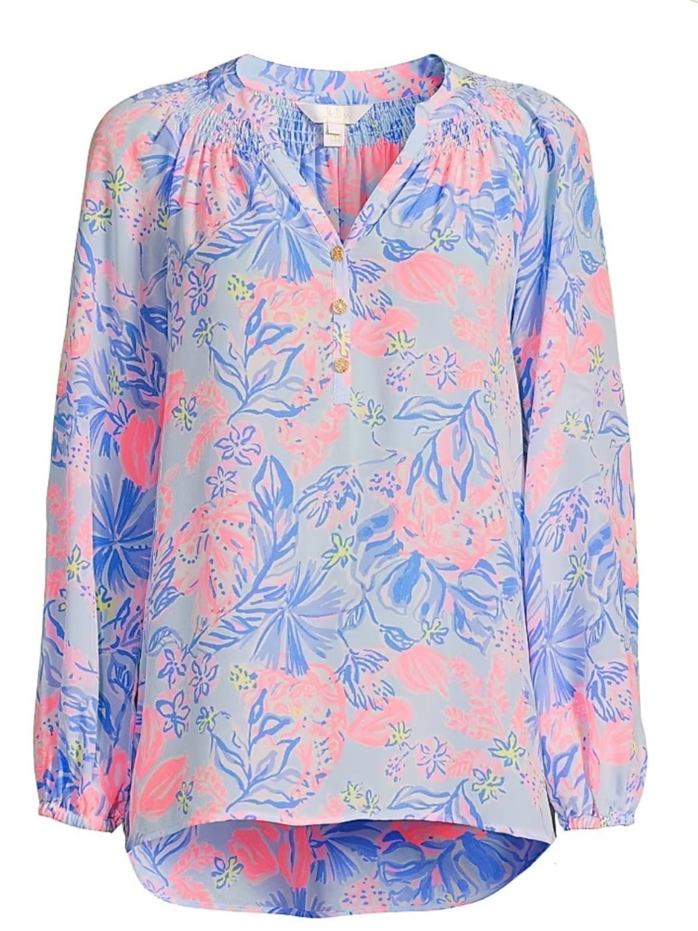 Lilly Pulitzer 100% Silk Elsa Top